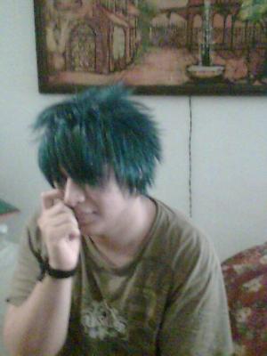 me with blue hair